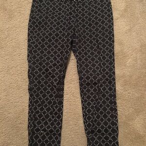 Amanda & Chelsea Black and White Patterned Pants